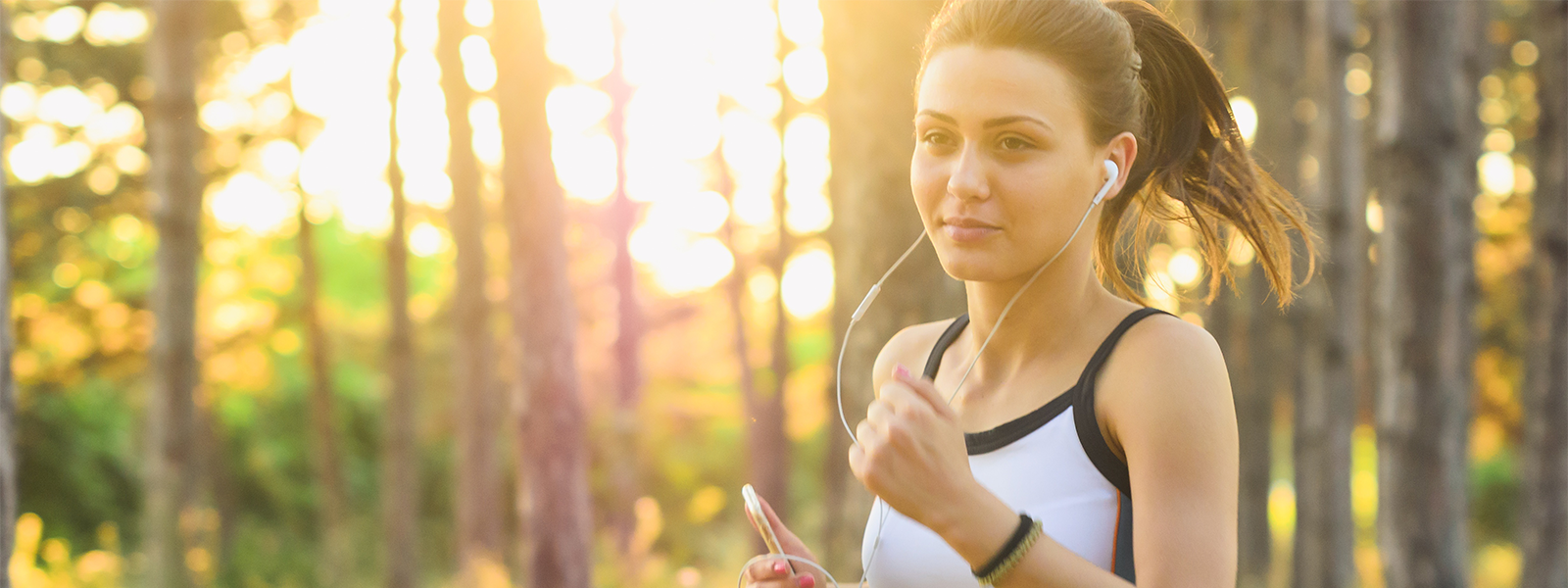 Young woman running