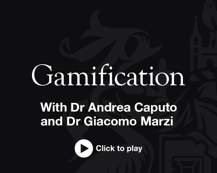 Craig Marsh with guests Giacomo Marzi and Andrea Caputo explore the subject of Gamification.  Bringing you the latest world shaping thinking from the Lincoln International Business School.