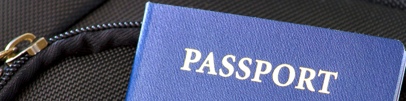 A close up of a passport cover